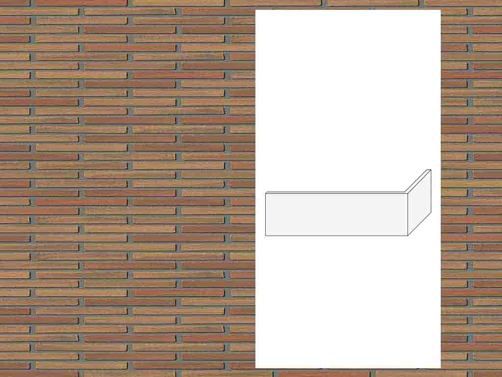Гибкий кирпич StoCleyer Brick, угловой элемент 4/4 corner, 11530 желтый, 400/100*40*4-8 мм