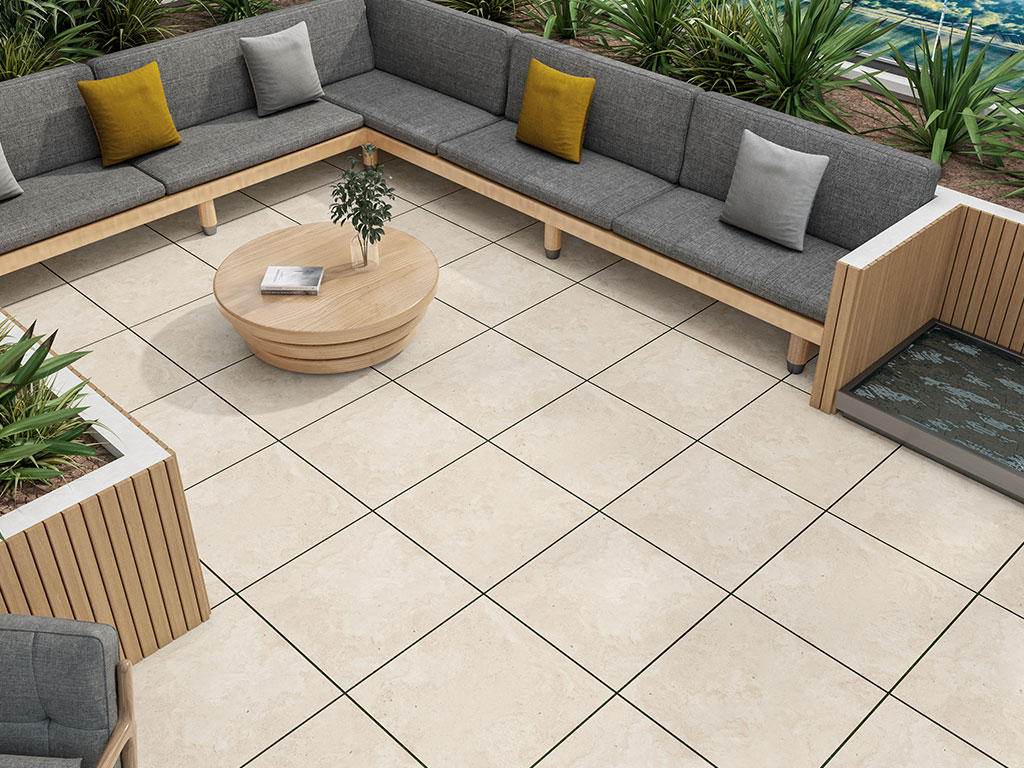 Керамогранит ENNFACE Travertine Cross Beige, 600*600*20 мм