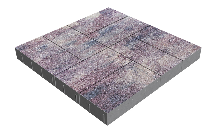 Плитка тротуарная SteinRus Грас Б.4.П.8, Antico, Каратау, 400*200*80 мм