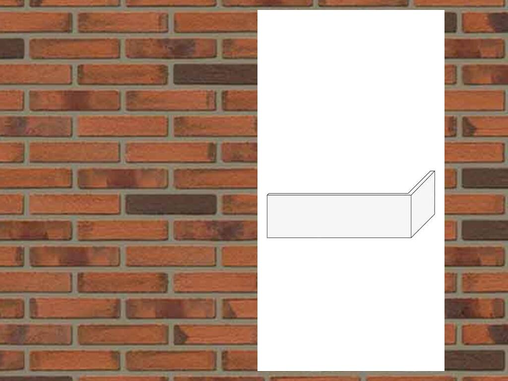 Гибкий кирпич StoCleyer B, угловой элемент 4/4 corner, 11800 красный, NF, 240/115*71*4-8 мм