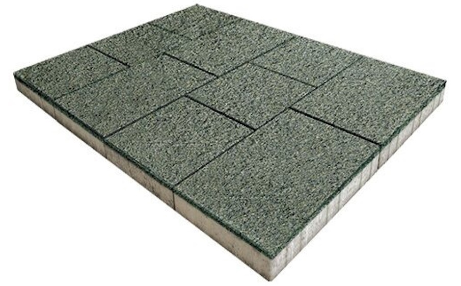 Плитка тротуарная SteinRus Инсбрук Ланс Б.5.Псм.6, Nature Stone, Виридиан, толщина 60 мм