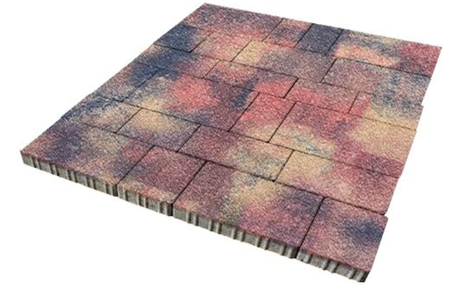 Плитка тротуарная SteinRus Инсбрук Тироль Б.4.Псм.6 Native, ColorMix Оригон, толщина 60 мм
