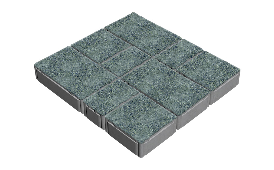 Плитка тротуарная SteinRus Старый город Берн Б.7.Фсм.6, Nature Stone, Виридиан, толщина 60 мм