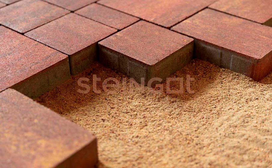 Плитка тротуарная Steingot Колормикс, Бавария, Терракота (Terracotta), комплект 4 шт, толщина 60 мм