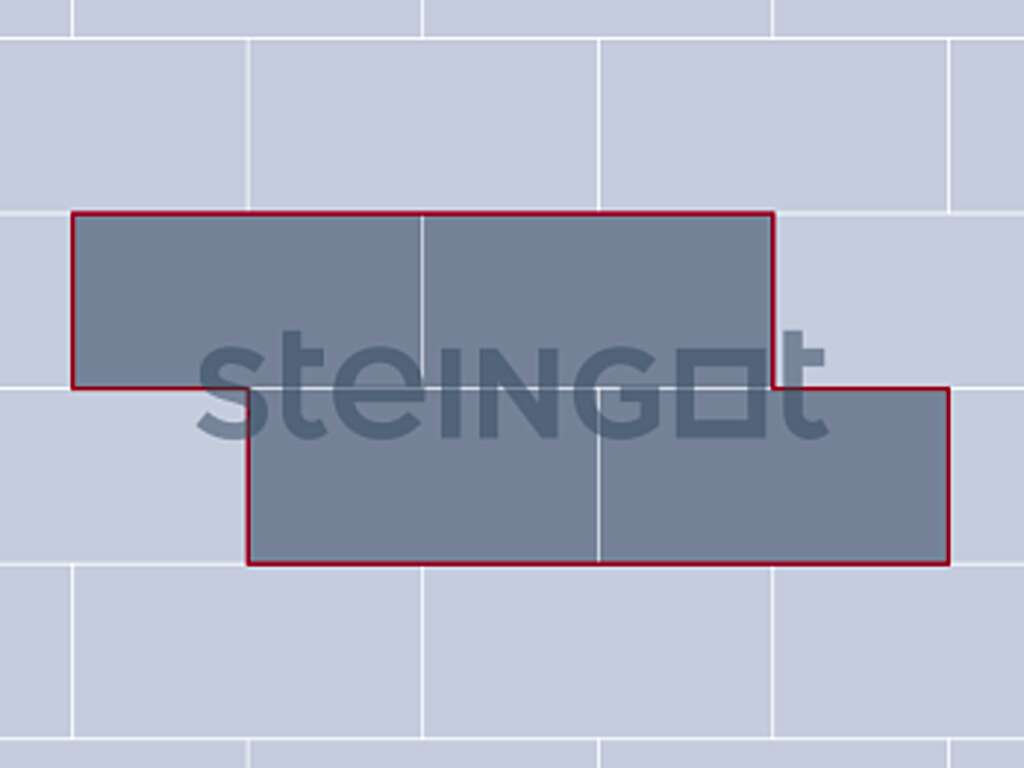 Плитка тротуарная Steingot Колормикс, Плита, Серебристый камень (Stein Silver), 600*300*60 мм