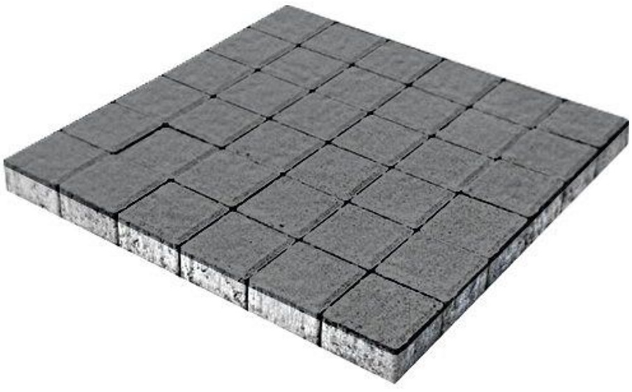Плитка тротуарная SteinRus Квадрат большой Б.1.К.6, Old-age, серый, 200*200*60 мм