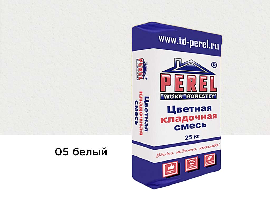 Цветная кладочная смесь Perel NL 0105 белый, 25 кг