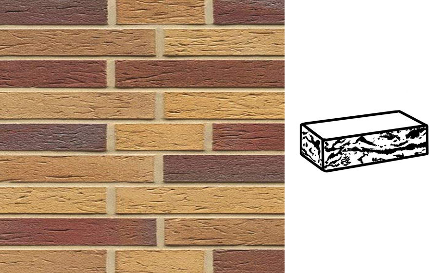 Кирпич клинкерный Muhr 19 Rubinbeige nuanciert готик, 290*90*40 мм