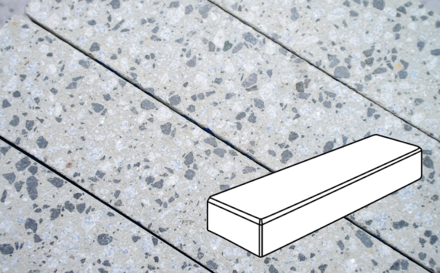 Плитка тротуарная Готика Granite FINERRO, Паркет В.3.П.8, Грис Парга 300*100*80 мм
