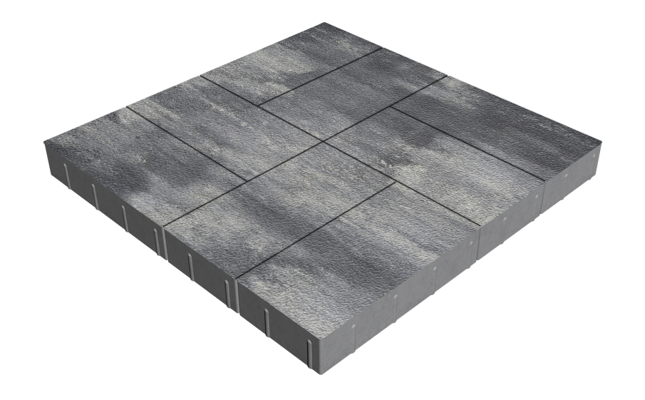 Плитка тротуарная SteinRus Грас Б.4.П.8, Native, Актау, 400*200*80 мм