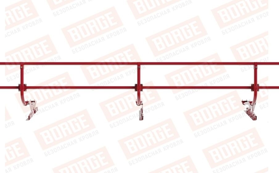 Кровельное ограждение Borge для фальцевой кровли оцинкованное RAL 3003, 300*60 см