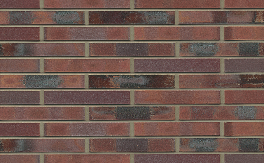 Кирпич клинкерный Westerwaelder Klinker Nr 04KS Rotbraun-bunt Kohle Spezial, 290*90*40 мм