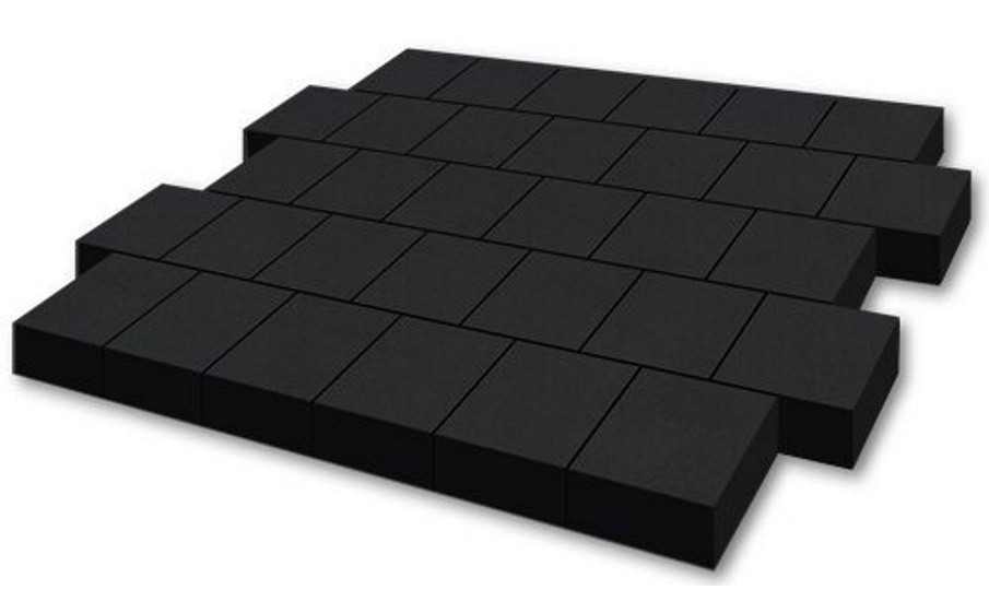 Плитка тротуарная SteinRus Валенсия Б.3.К.8, гладкая, черный, 300*300*80 мм