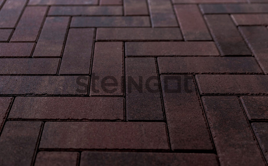 Плитка тротуарная Steingot Колормикс, Паркет, Янтарный камень (Amber), 240*80*60 мм