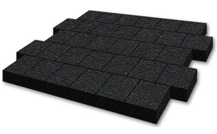 Плитка тротуарная SteinRus Валенсия Б.3.К.8 Native, черный, 300*300*80 мм
