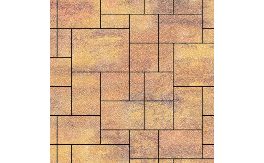 Плитка тротуарная SteinRus Инсбрук Альпен А.7.Псм.4, Native, ColorMix Бромо, толщина 40 мм