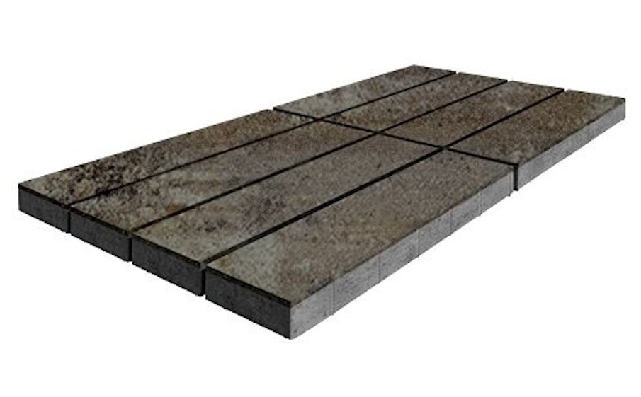 Плитка тротуарная SteinRus, Гранада Б.7.П.8 Native, ColorMix Берилл, 600*200*80 мм