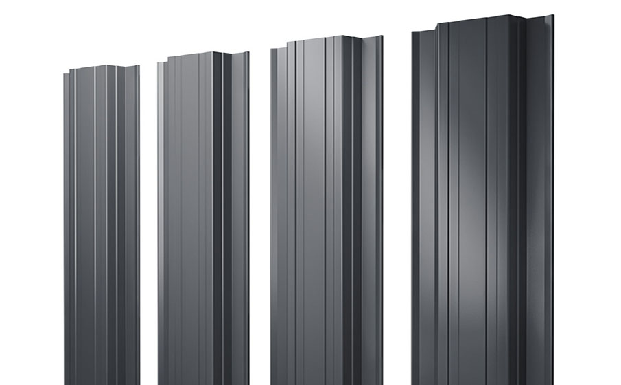 Штакетник Прямоугольный Rooftop Matte RAL 7024 мокрый асфальт