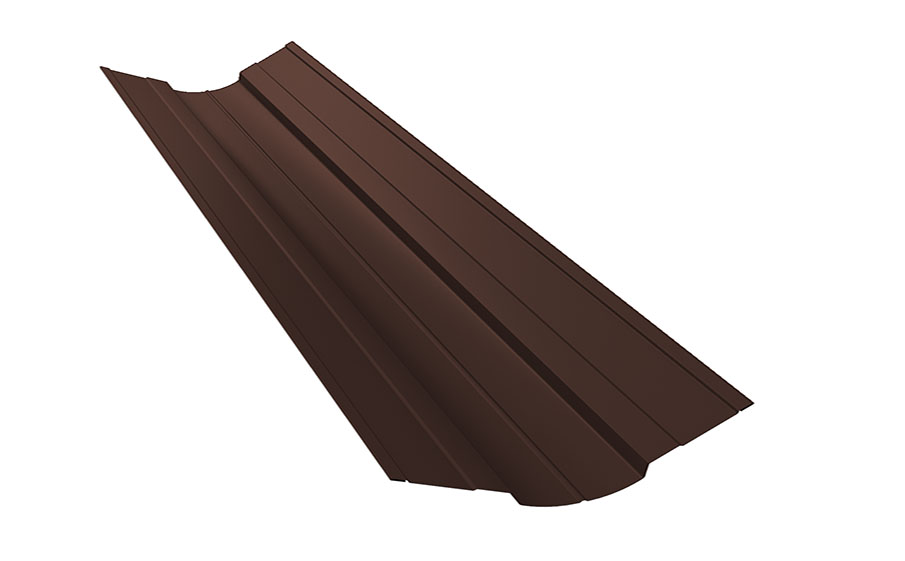 Планка ендовы верхней фигурной 70*70 мм Grand Line PurPro Matt RAL 8017, 3 м