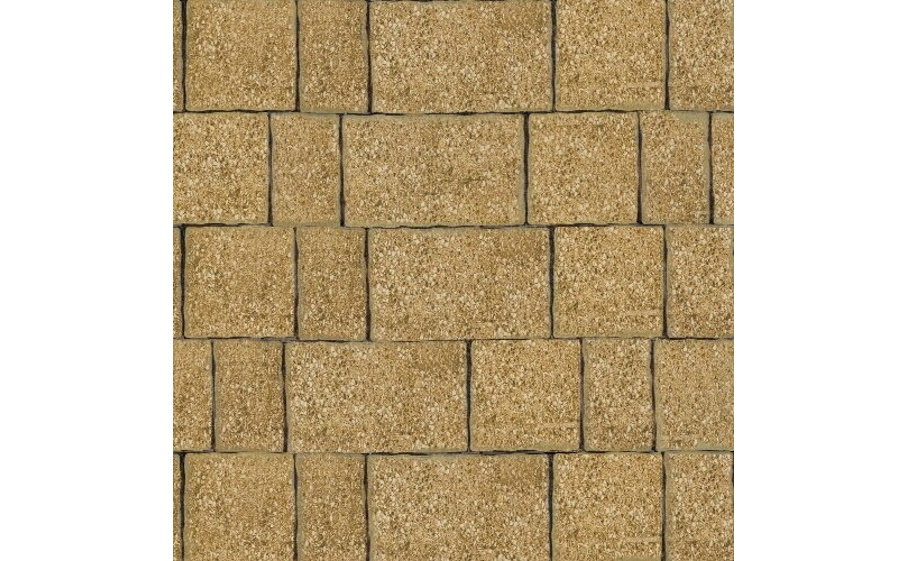Плитка тротуарная SteinRus Старый город Б.2.Фсм.6, Old-age, желтый, толщина 60 мм