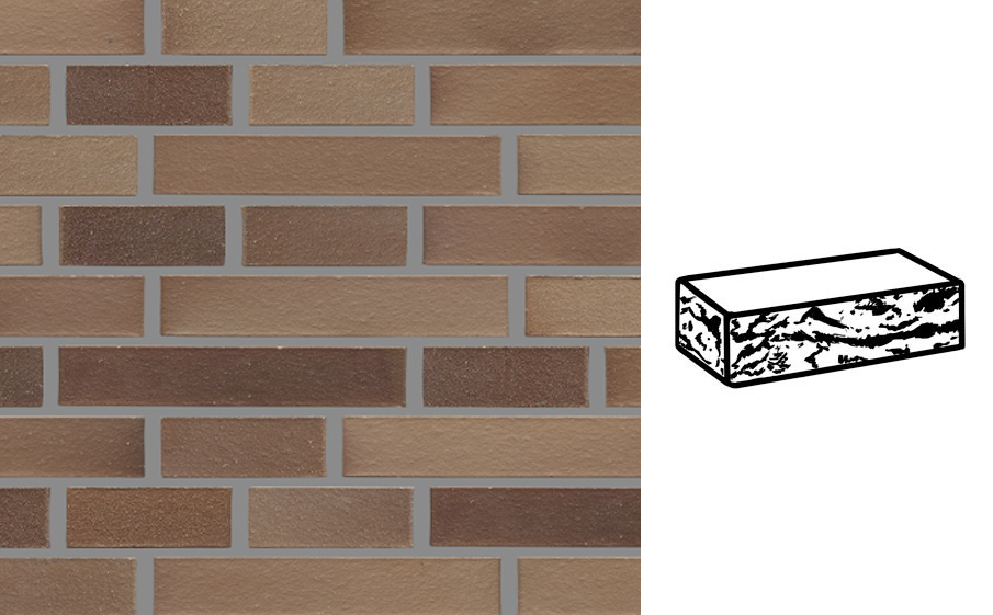 Кирпич клинкерный Muhr 34 EG Grau nuanciert Edelglanz готик, 290*90*52 мм