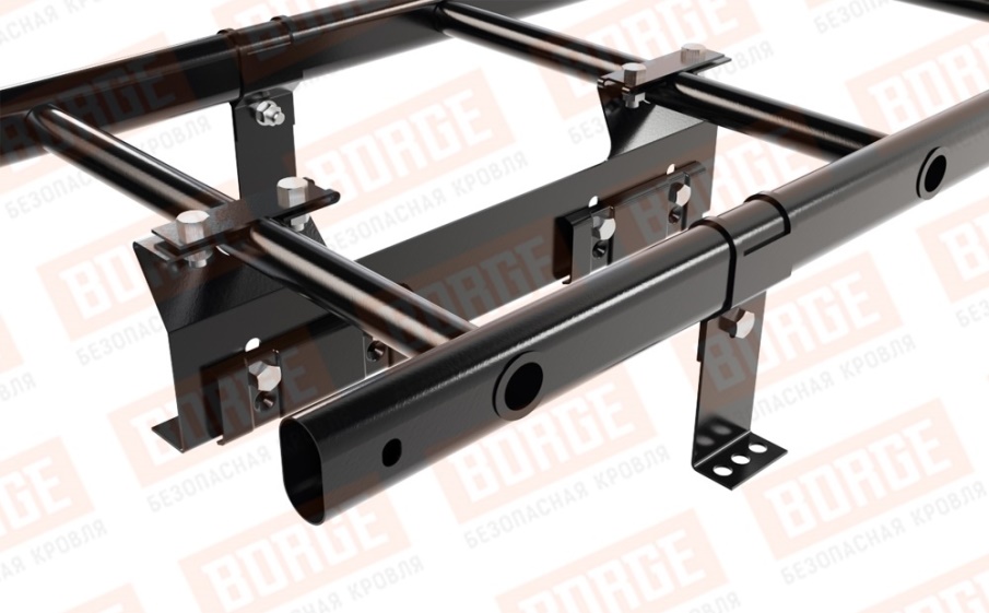 Лестница кровельная Borge для фальцевой кровли оцинкованная RAL 9005, 1,8 м