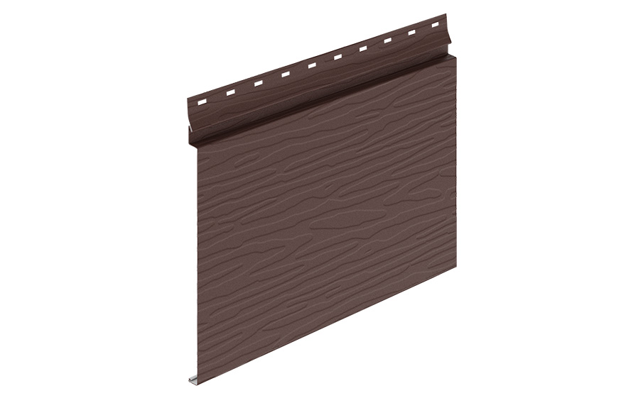 Скандинавский брус Модерн широкий Aquasystem RAL 8017 фактурная, сталь 0,45 мм PE MATT (Zn140), 3 м