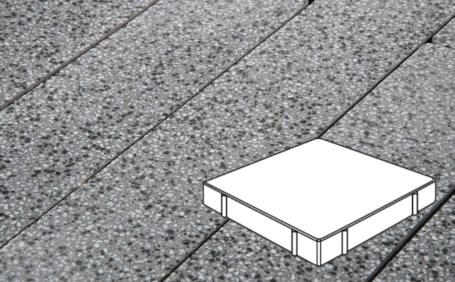 Плитка тротуарная Готика, City Granite FINO, Квадрат Б.6.К.10, Белла Уайт, 600*600*100 мм