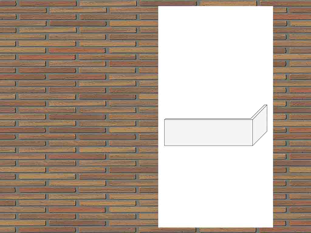 Гибкий кирпич StoCleyer Brick, угловой элемент 4/4 corner, 71590 коричневый, 400/100*40*4-8 мм