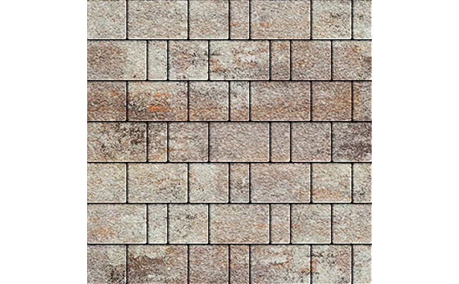 Плитка тротуарная SteinRus Бергамо А.6.Псм.4 Native, ColorMix Берилл, толщина 40 мм