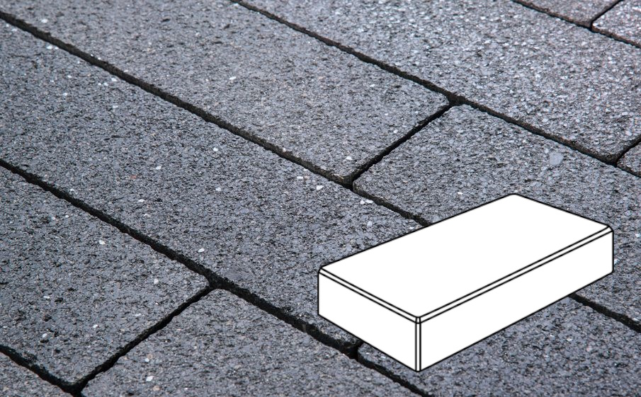 Плитка тротуарная Готика, Granite FINERRO, Картано Гранде Б.3.П.6, Амфиболит, 300*200*60 мм