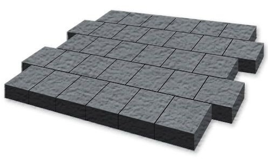 Плитка тротуарная SteinRus Валенсия Б.3.К.8, Old-age, серый, 300*300*80 мм