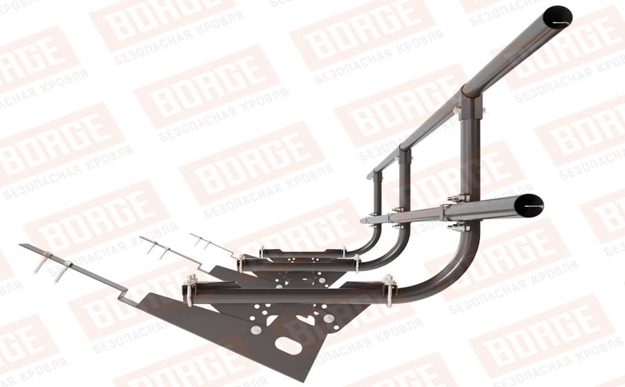 Кровельное ограждение Borge для черепичной кровли оцинкованное RAL 8019, 300*60 см