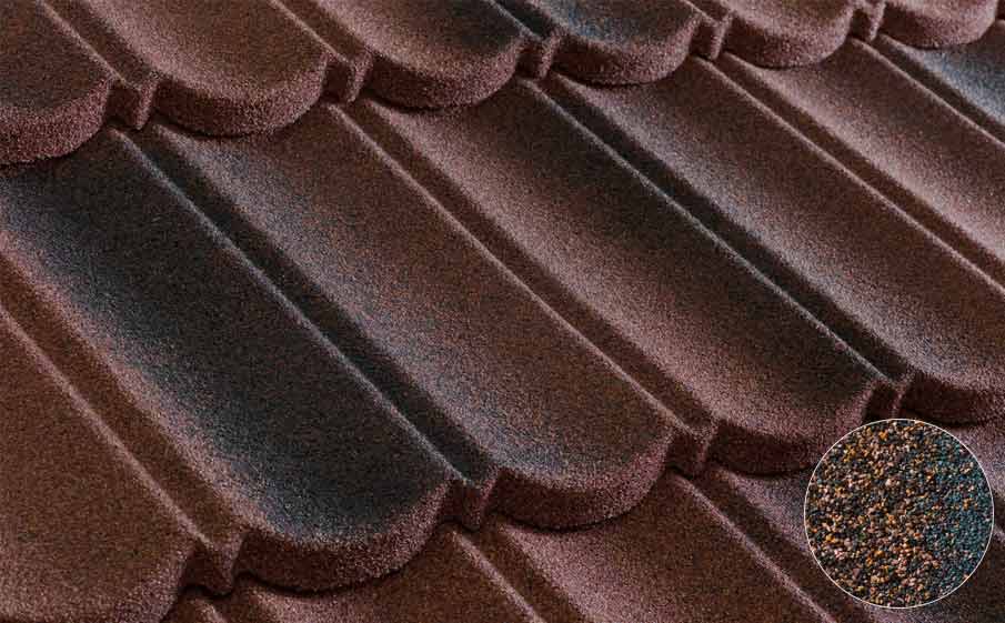 Композитная черепица рядовая Metrotile Bond Coffee grey