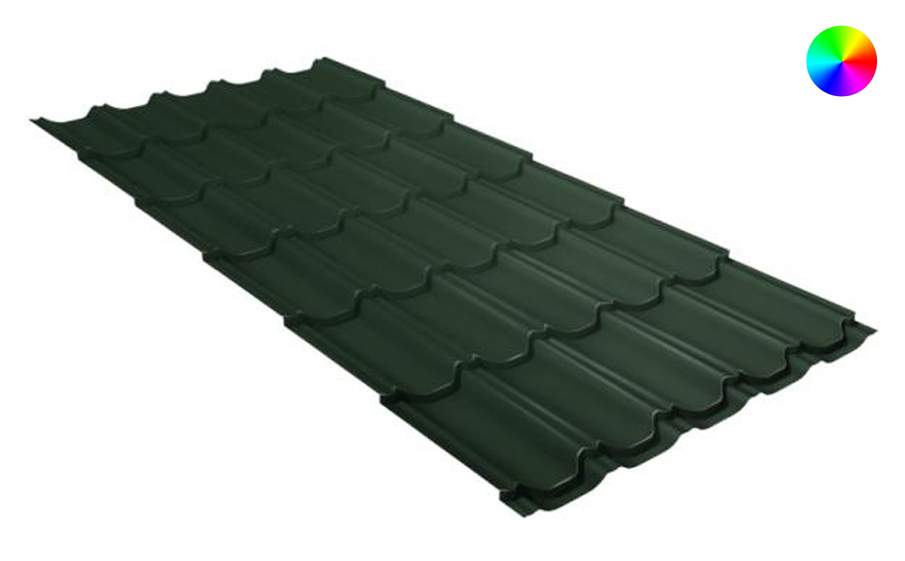 Металлочерепица GRAND LINE Kvinta Plus GreenCoat Pural