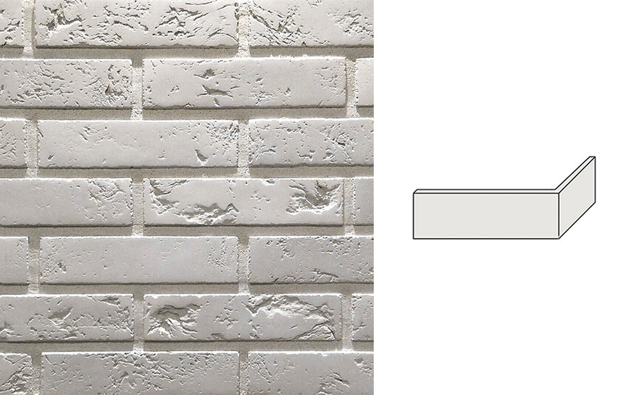 Угловой декоративный кирпич Redstone Light brick LB-00/U, 202*96*49 мм