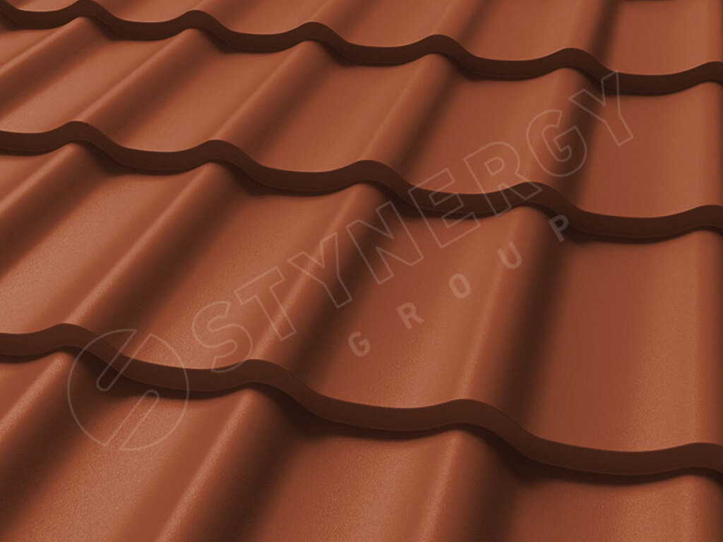Металлочерепица Stynergy СМ Классик Rooftop Бархат RAL 8004