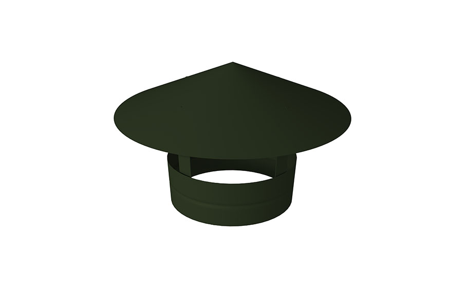 Дымник на трубу Grand Line круглый D 80 мм GreenCoat Pural BT RR 11