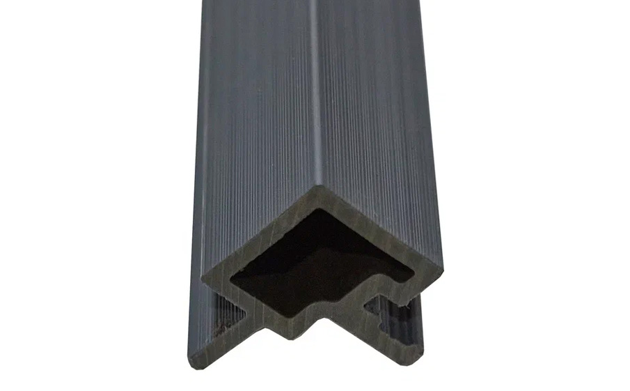 Угловой профиль реечной фасадной панели CM Волл (CM Wall) Эбен (Ebony), 3000*56*49 мм