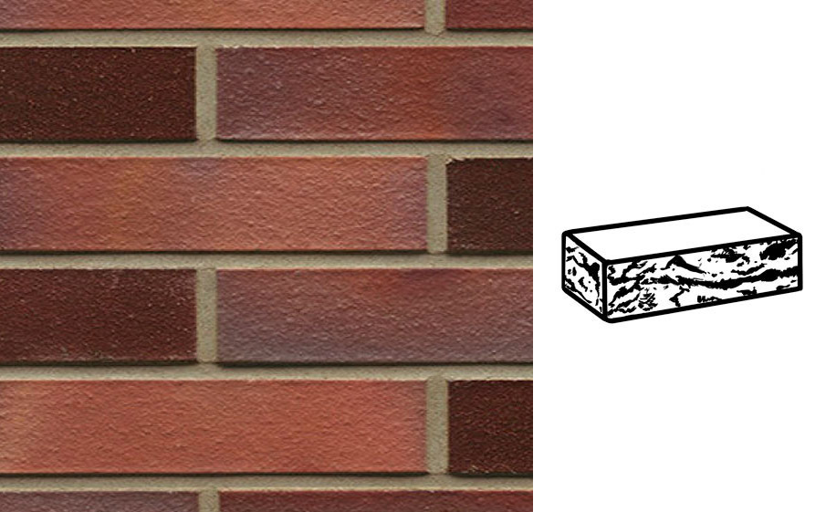 Кирпич клинкерный Muhr 04EG Rotbraun-bunt Edelglanz готик, 240*115*52 мм