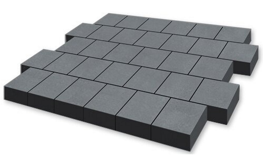 Плитка тротуарная SteinRus Valencia Б.3.К.8 гладкая, серый, 300*300*80 мм