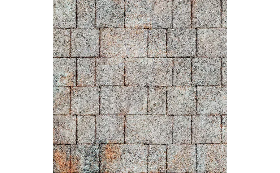 Плитка тротуарная SteinRus New City Street В.8.Псм.8, Glance, ColorMix Берилл, толщина 80 мм
