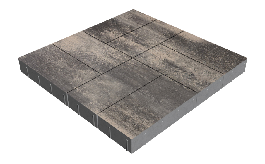 Плитка тротуарная SteinRus Грас Б.4.П.8, гладкая, Нокс, 400*200*80 мм