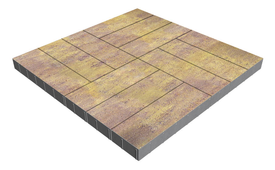 Плитка тротуарная SteinRus Гранада Б.7.П.8, гладкая, Тахель, 600*200*80 мм