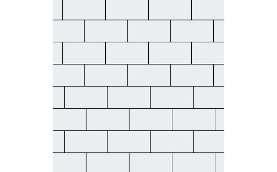 Плитка тротуарная SteinRus Прямоугольник Б.6.П.6, гладкая, белый, 200*100*60 мм