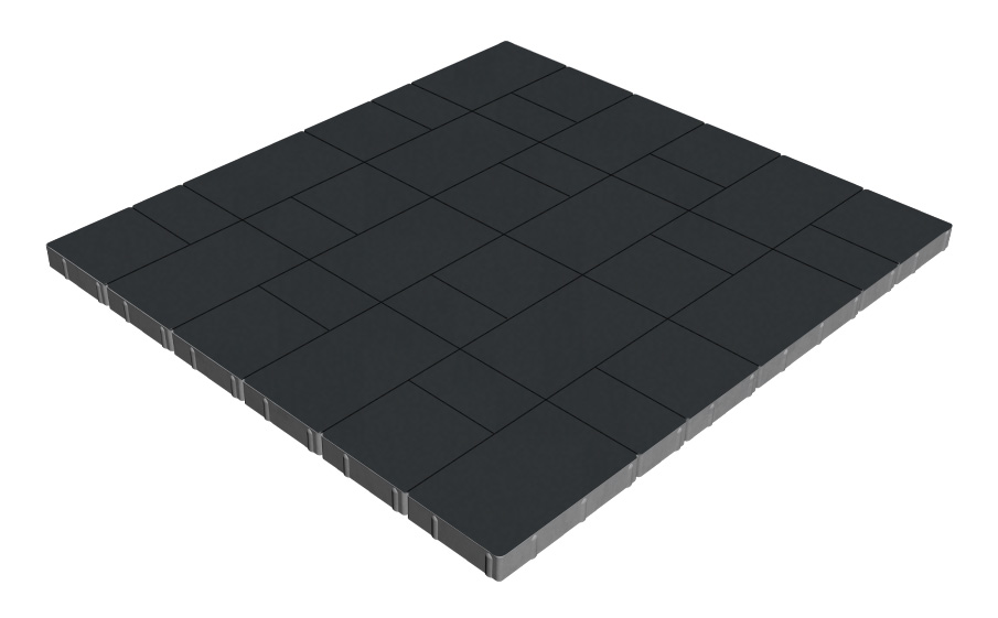 Плитка тротуарная SteinRus Новый город А.7.Фсм.4, гладкая, черный, толщина 40 мм