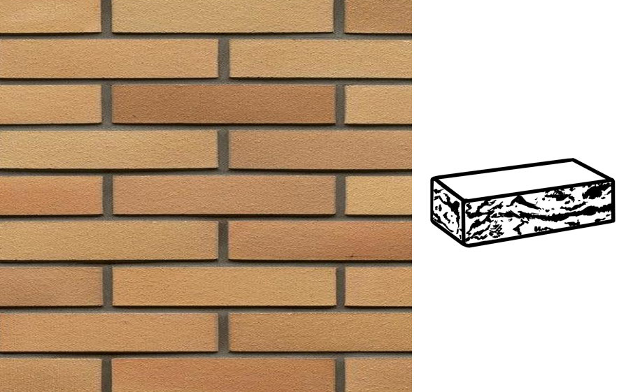 Кирпич клинкерный Muhr 06 Hellbraun-bunt готик, 290*90*52 мм