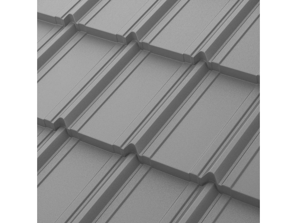 Модульная металлочерепица Aquasystem Берген PU RoofTop Кашемир RAL 7024, 1165*415 мм