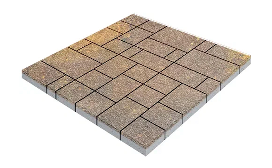 Плитка тротуарная SteinRus Инсбрук Альпен Б.7.Псм.6, Native, ColorMix Тоскана, толщина 60 мм