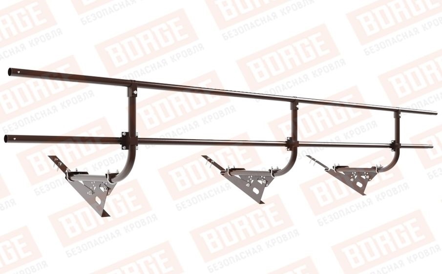 Кровельное ограждение Borge для черепичной кровли оцинкованное RAL 8017, 300*60 см